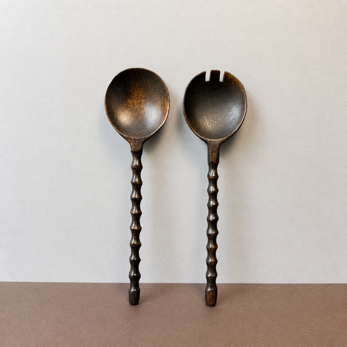 Salad Servers | Dark Brown
