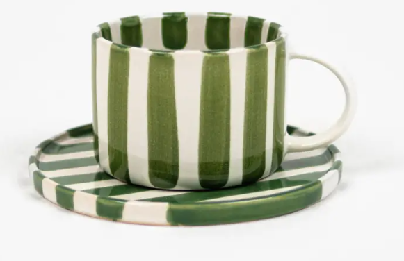 Monica Cup & Saucer | Green