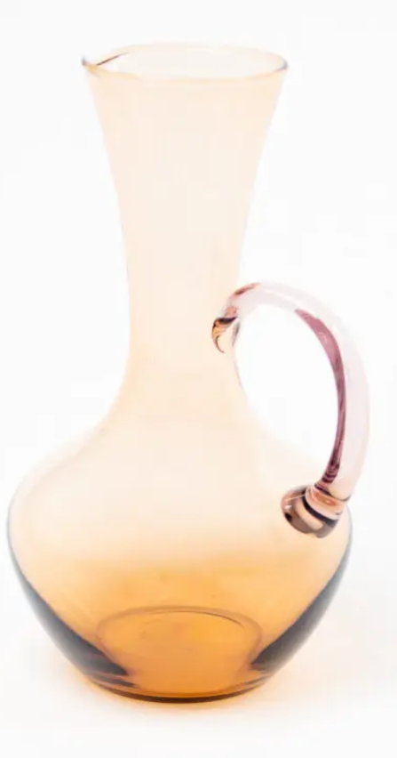 Isidora Glass Jug | Brown & Pink