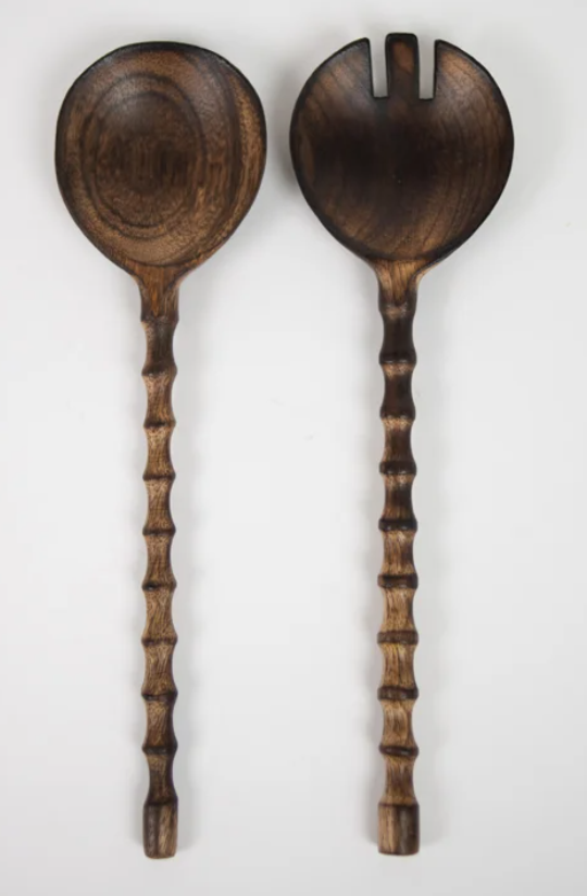 Salad Servers | Dark Brown