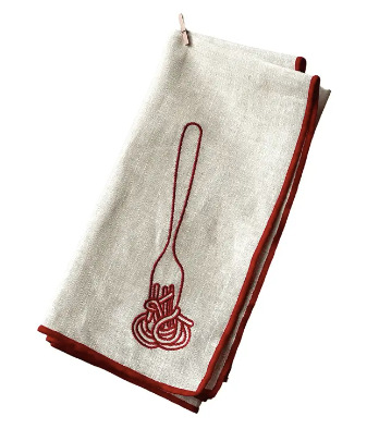 Linen Blend Napkins | Spaghetti | Set of 2