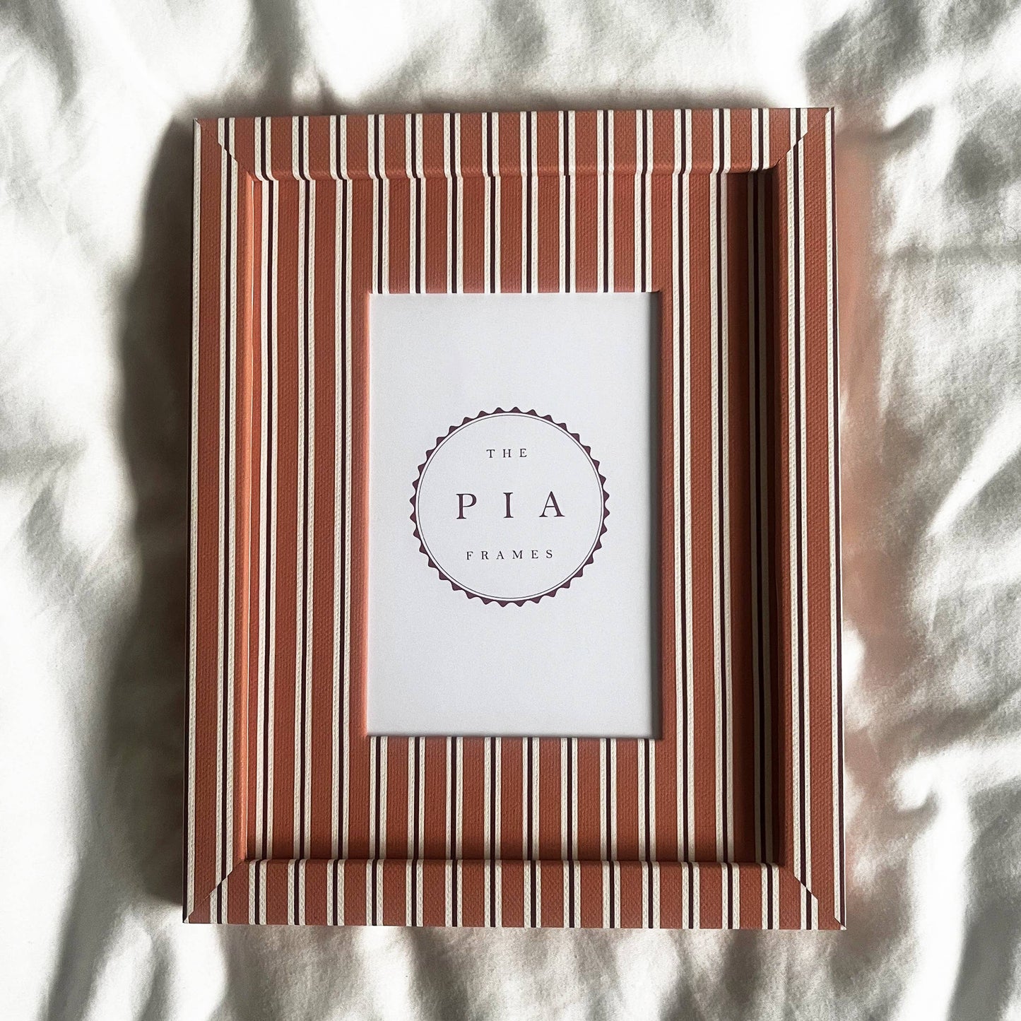 Frame | Tangerine & Burgundy Seaside Stripe