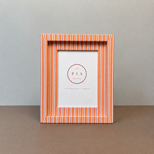 Frame | Tangerine & Burgundy Seaside Stripe
