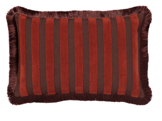 Cushion Jackie Chocolate & Coral