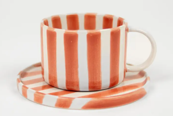 Monica Cup & Saucer | Rust