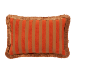 Cushion Jackie Coral & Caramel