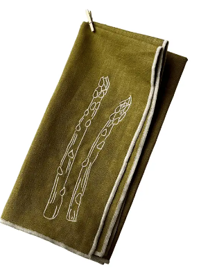 Linen Blend Napkins - Asparagus (Set of 2)